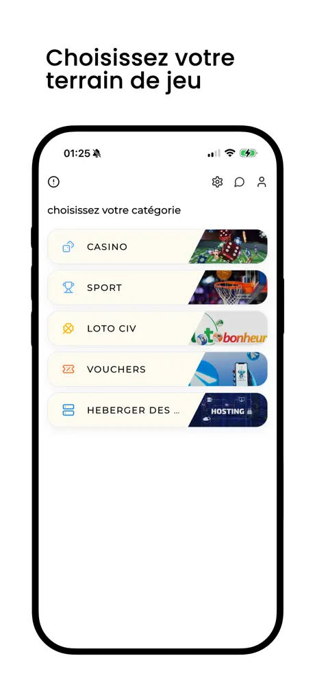 Choisissez votre terrain de jeu